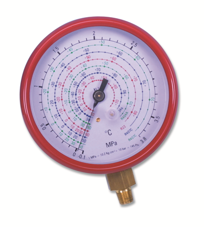 Manometer -1-35 Mpa KL1 80mm Pulsfri 1/8 NPT R22/134A/404A/407C (07121